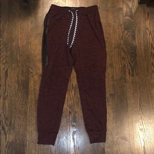 American Eagle Burgundy Lightweight Fleece Pants